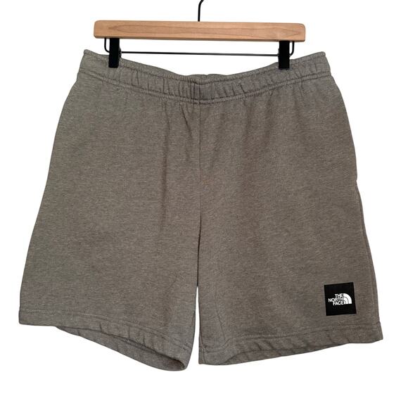 The North Face Men’s Gray Sweatshorts Size Large Drawstring Pockets Logo - Picture 4 of 10